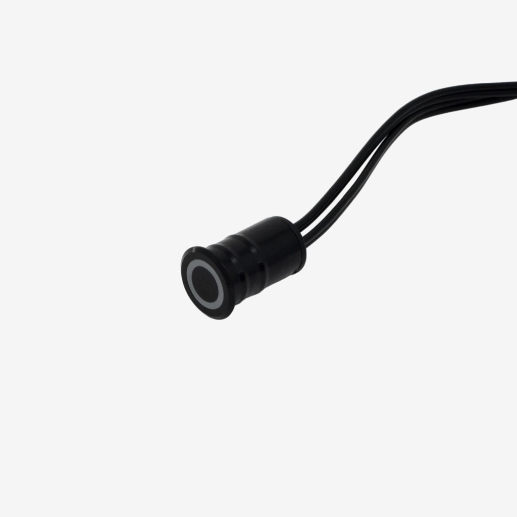 Swith Sensor Táctil Dimmeable (Boton) | Empotrable (12-24v 4A) - Negro | Luz Indicadora Azul (Tenue)
