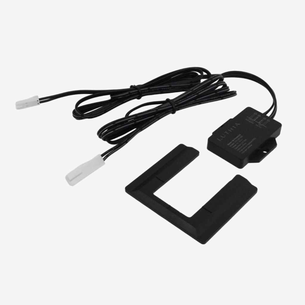 Swith Sensor Presencia (Atraviesa Materiales) | Sobrepuesto (12-24v 4A) - Negro | Luz Indicadora Azul (OFF) Blanco (ON) | Rango 5mt 180°