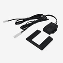 Swith Sensor Presencia (Atraviesa Materiales) | Sobrepuesto (12-24v 4A) - Negro | Luz Indicadora Azul (OFF) Blanco (ON) | Rango 5mt 180°