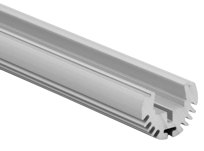 KIT Perfil Aluminio Tramo 200cm con accesorios - (Redondo Multiproposito)
