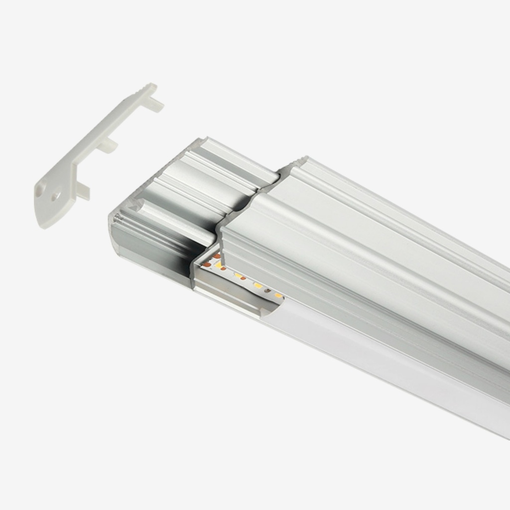 [PAL.210.020] [BAJO PEDIDO] KIT Perfil Aluminio 2mt | Escalera, Luz Indirecta |