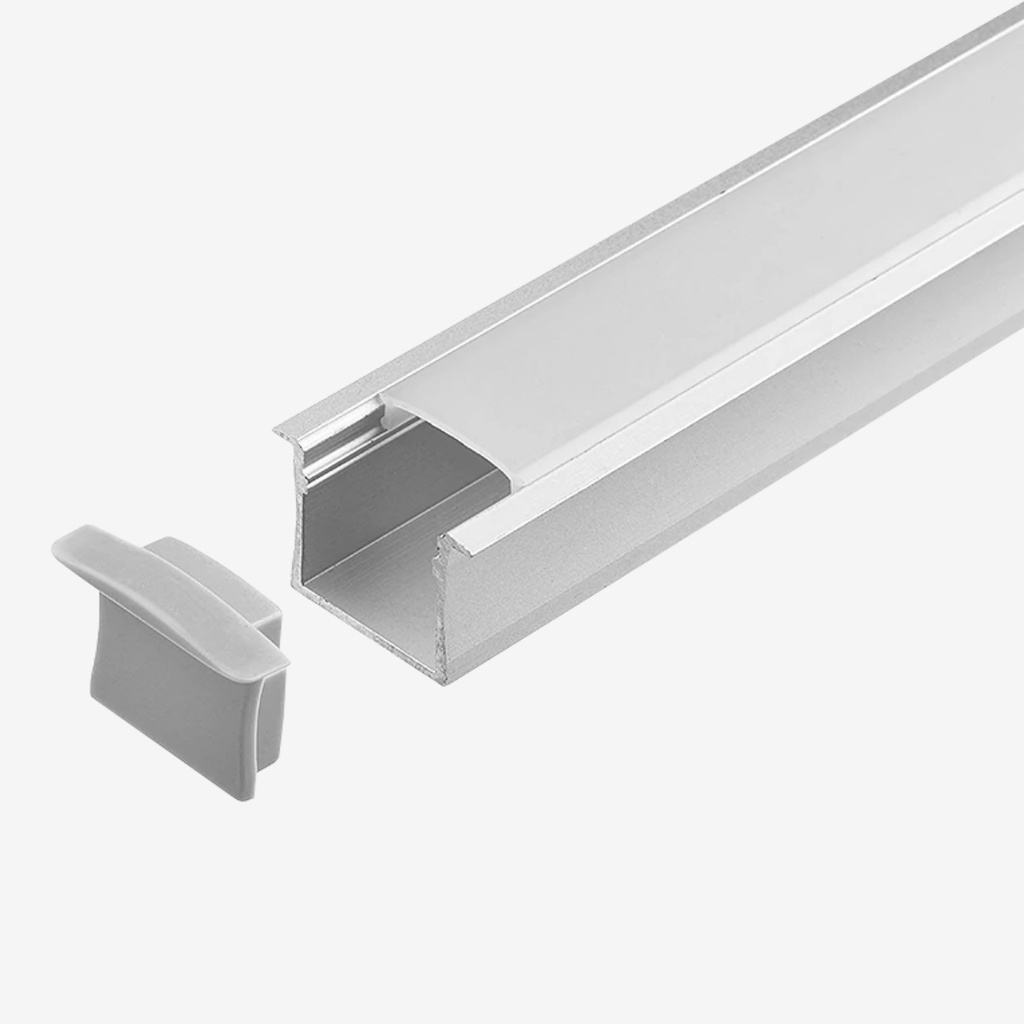 KIT Perfil Aluminio 2mt | Empotrable Grande