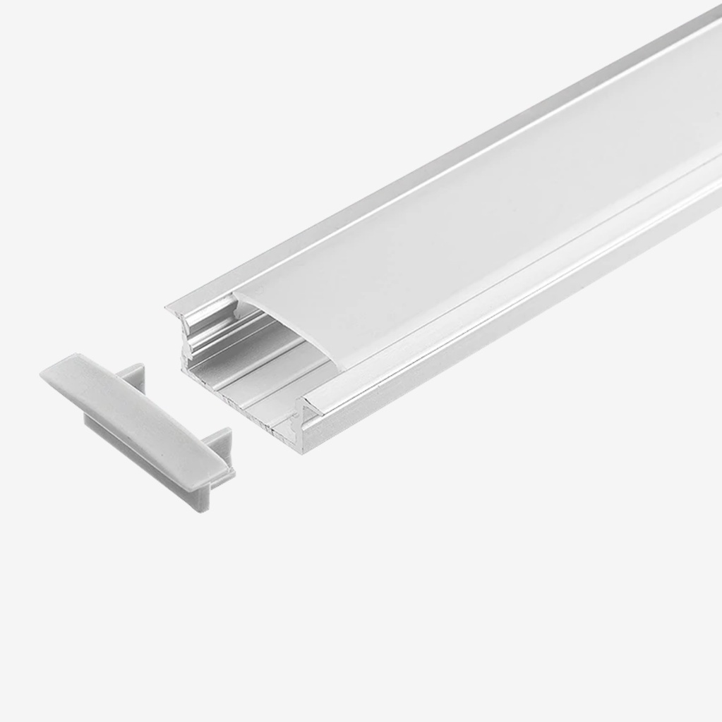 KIT Perfil Aluminio 2mt | Empotrable Compacto