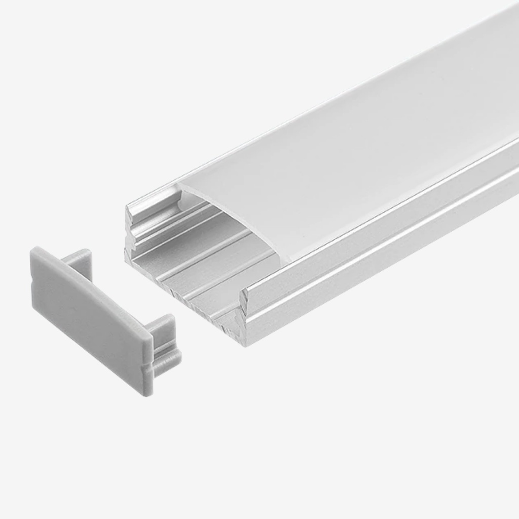 KIT Perfil Aluminio 2mt | Sobrepuesto Compacto