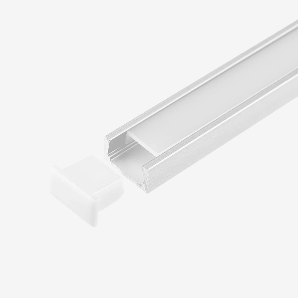 KIT Perfil Aluminio 2mt | Sobrepuesto Compacto