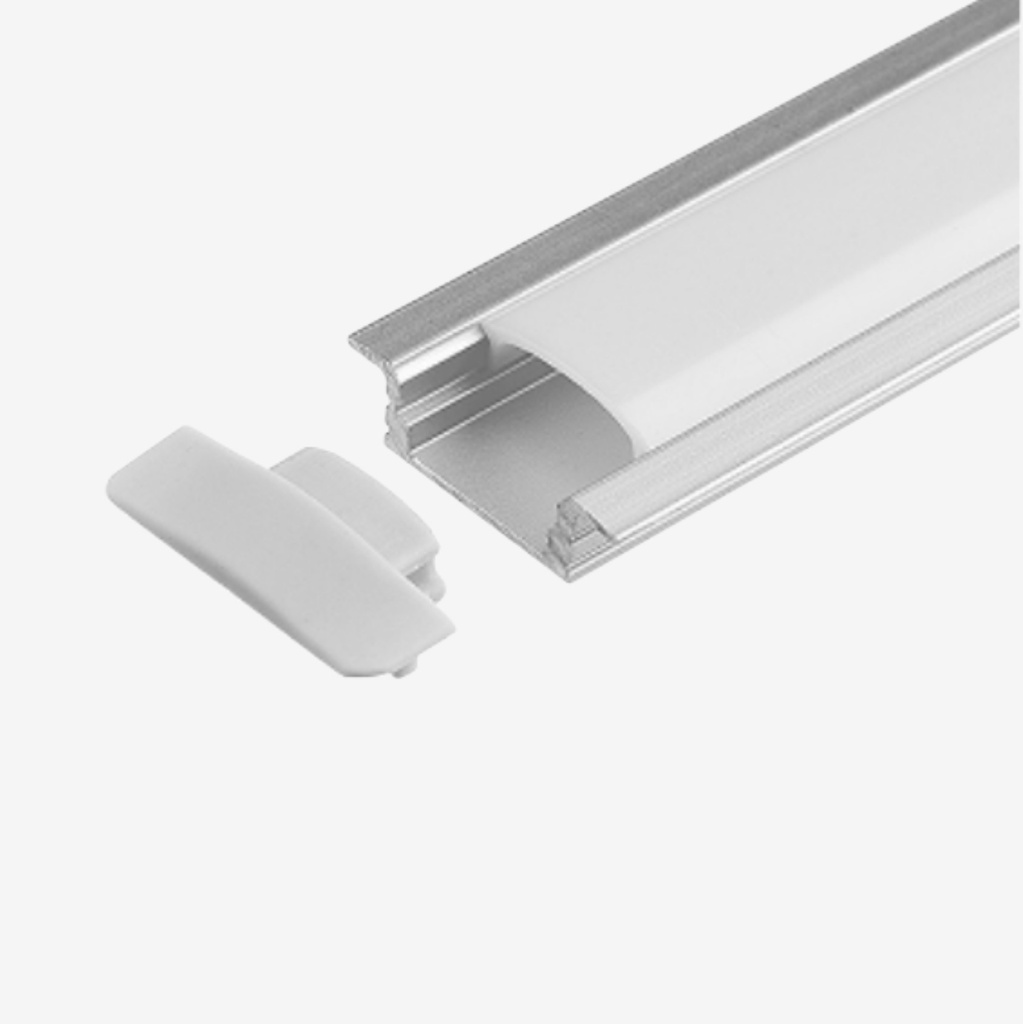KIT Perfil Aluminio 1mt | Empotrable Compacto