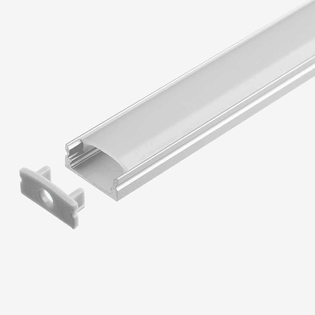 KIT Perfil Aluminio 1mt | Sobrepuesto Compacto