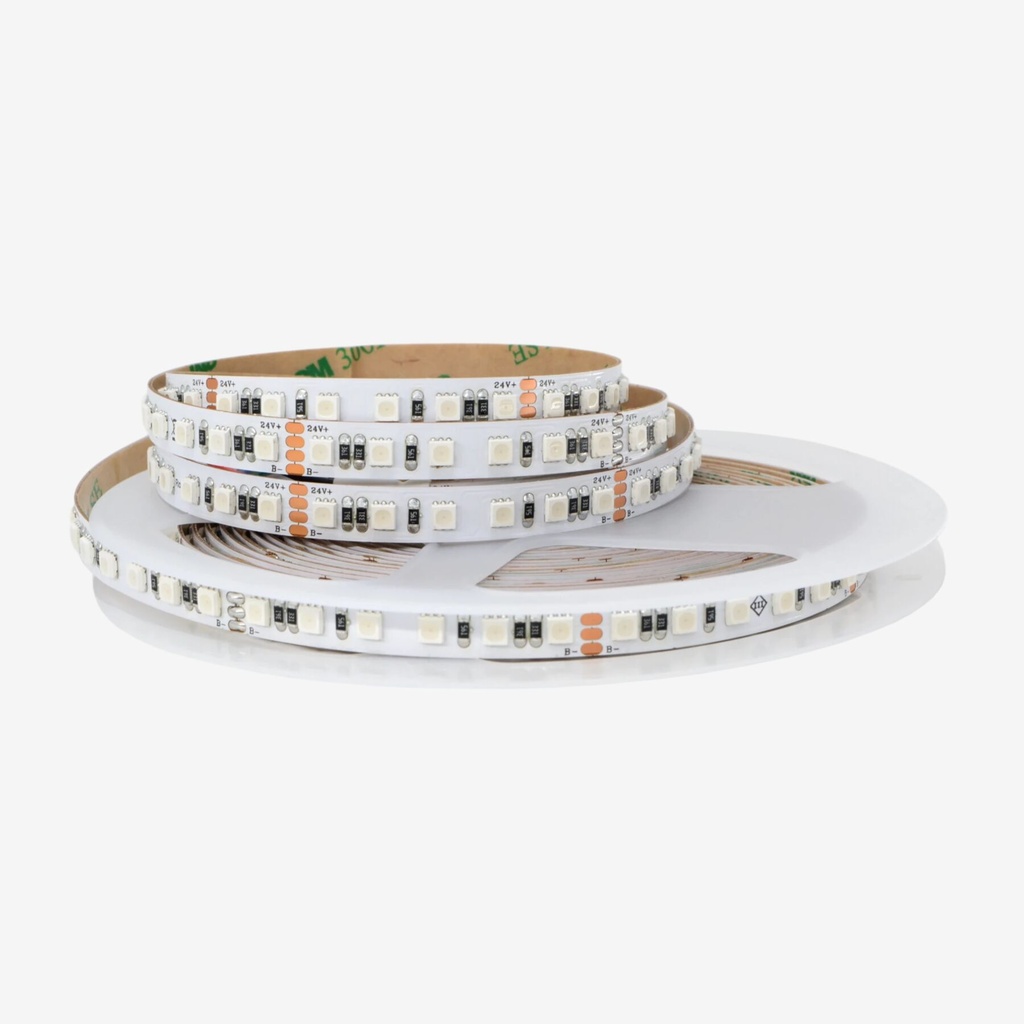Tira 120 LED/mt 3838 24V RGB Multicolor 5MT IP20.Interiores 12.8w/mt