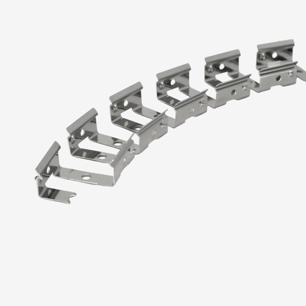 1.0m Sistema de fijación flexible | Base para instalar Difusor Siliconado “DIF.506” [Permite Venta Granel: Multiplos 2m]