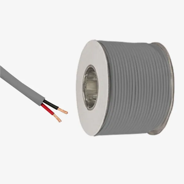 Rollo 305m | Cable 2 x AWG18 IP20 100% Cobre (Recubierto Gris)