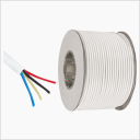Rollo 100m | Cable RGB 4 x AWG22 IP20 100% Cobre (Recubierto Blanco)
