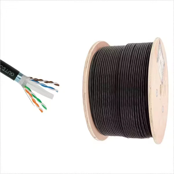 Rollo 152m | Cable UTP / DMX Exterior 100% Cobre Negro UL 8xAWG23 CAT6 (Recubierto)
