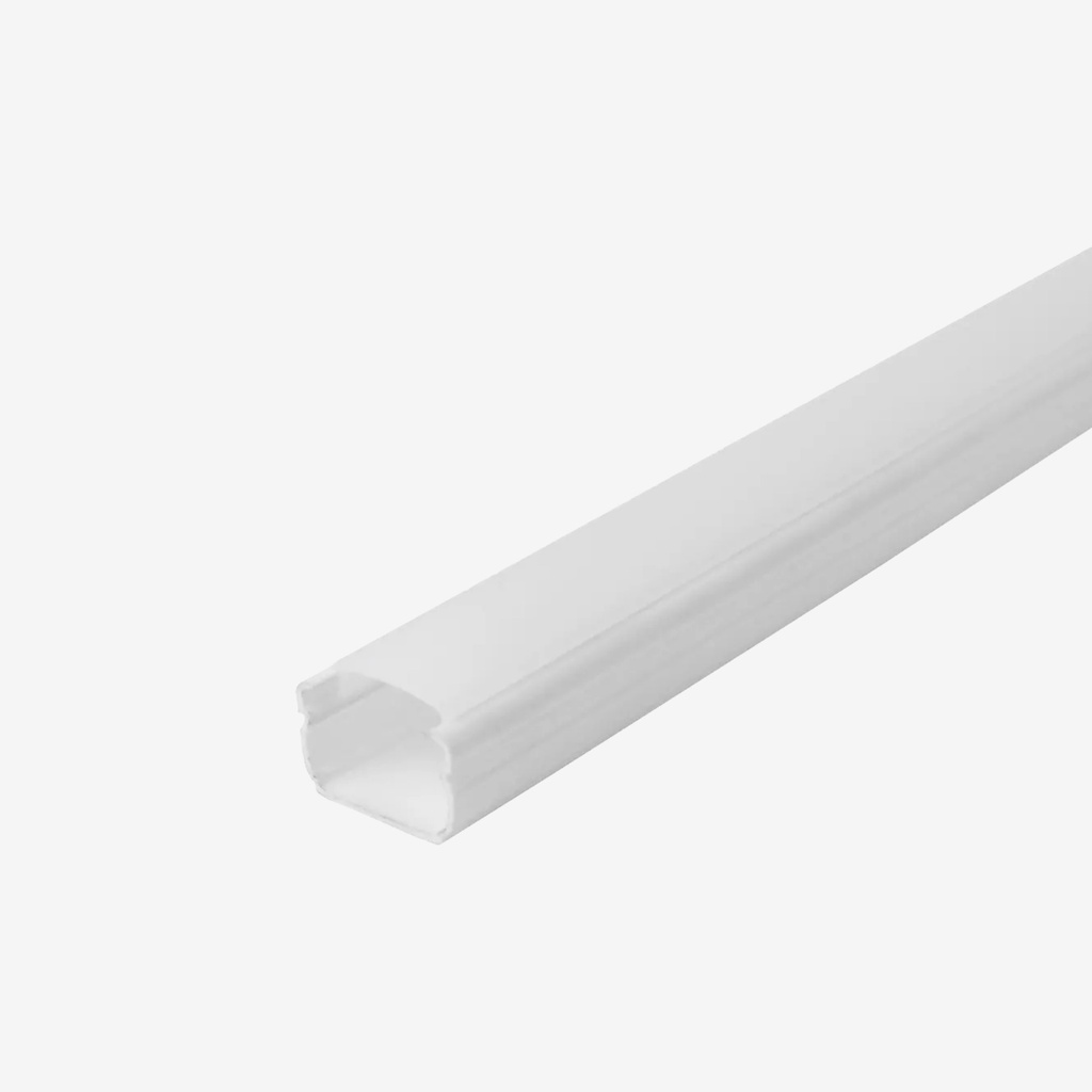 KIT Perfil PVC 2mt | Sobrepuesto con Adhesivo | Compatible con Manguera LED Monocromática