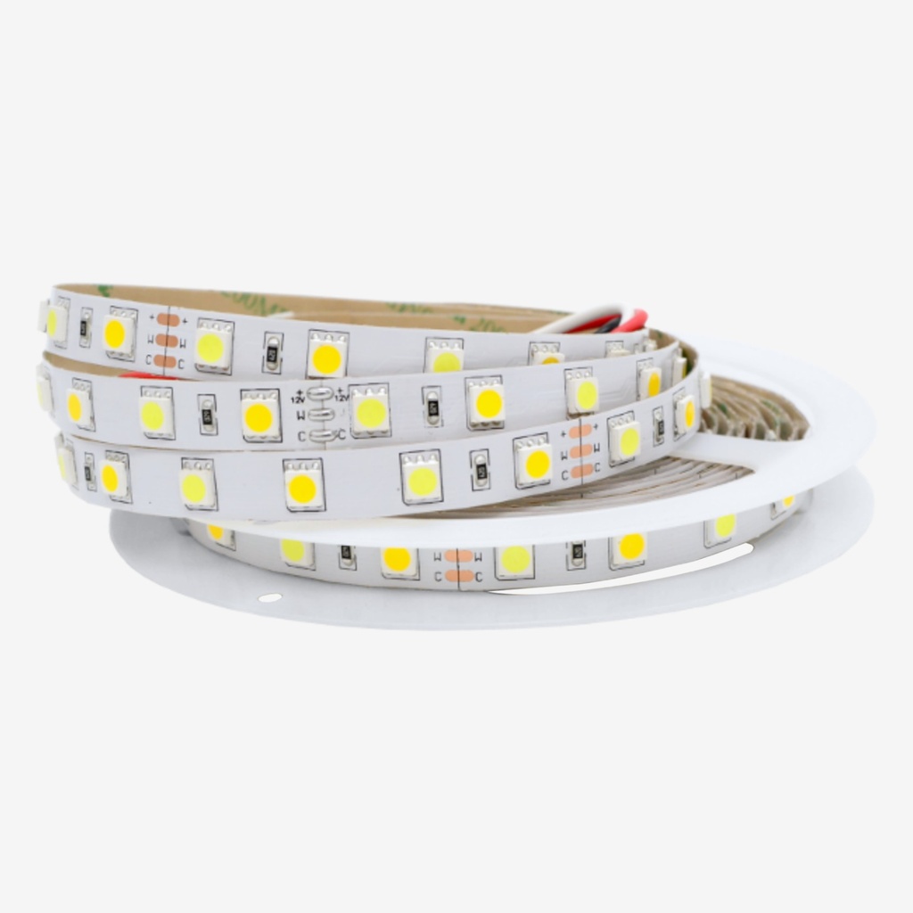 Tira 60 LED/mt 5050 12V Bicolor (150xBP+150xBC) 5050 IP20 12w/mt 