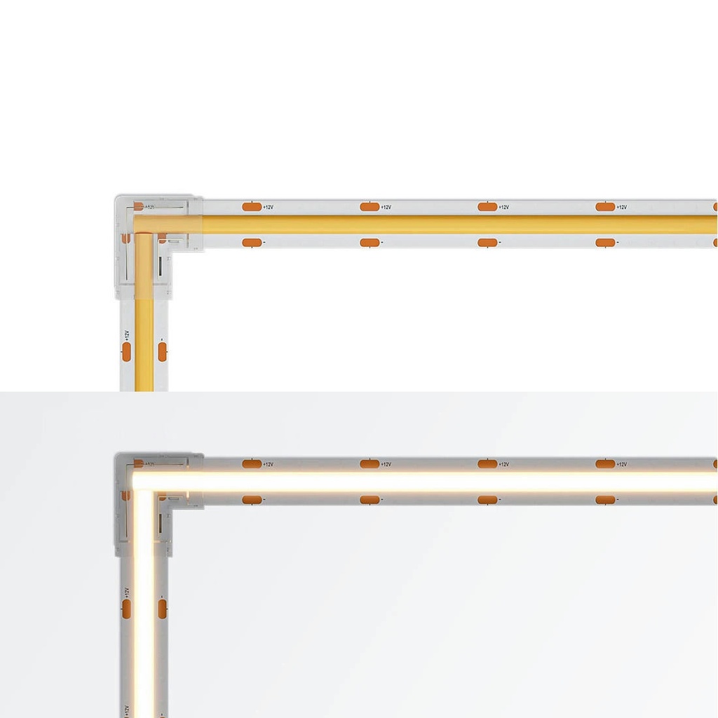 KELVIN ¦ Conector Angular Tira COB > Tira COB  – Unicolor 2H IP20 PCB:8mm