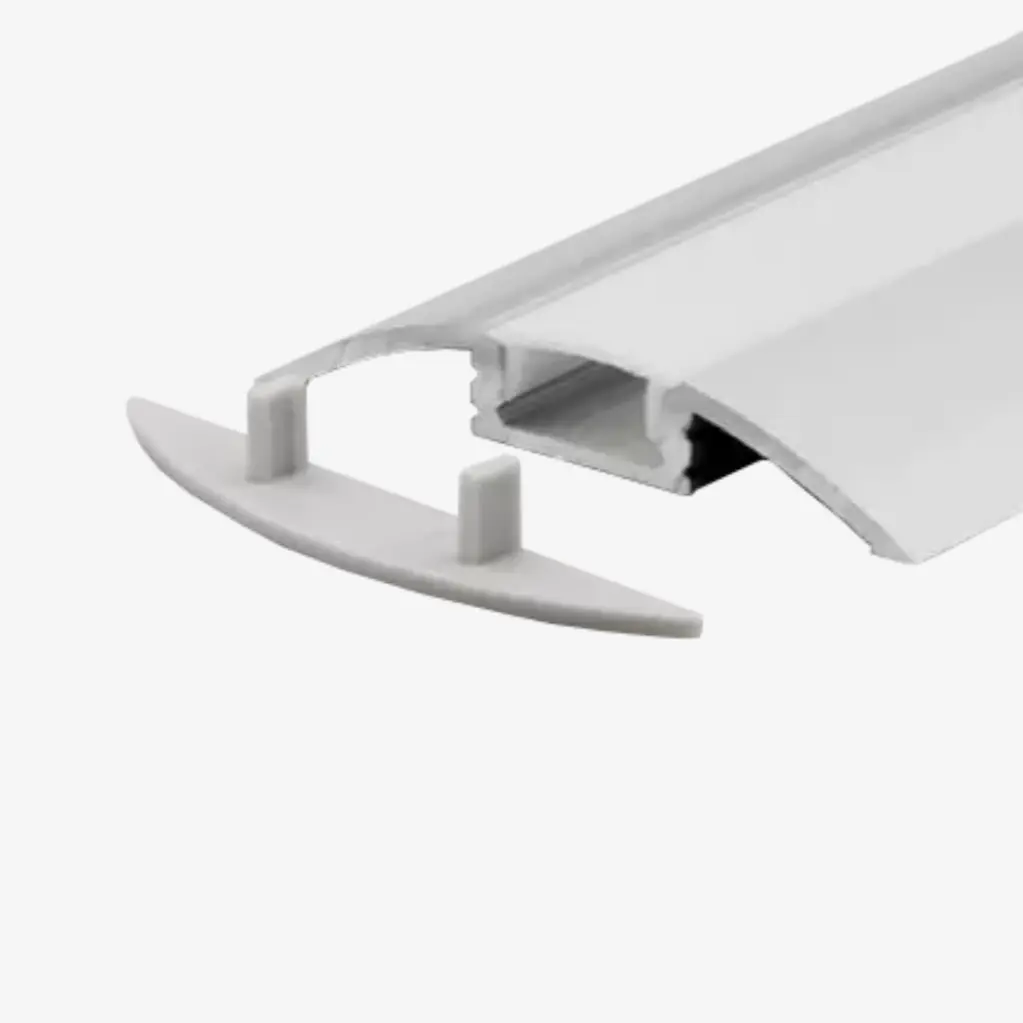 [PAL.200.020] KIT Perfil Aluminio 2mt | Sobrepuesto en Piso, Grande | Trafico Medio