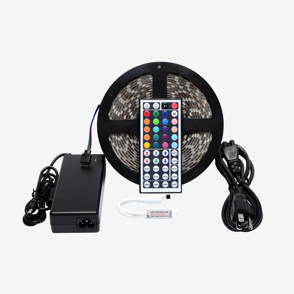 KIT 5 Metros – Tira con 60 LED /mt 5050 RGB Multicolor – Con Recubrimiento IP65 12v 5mt