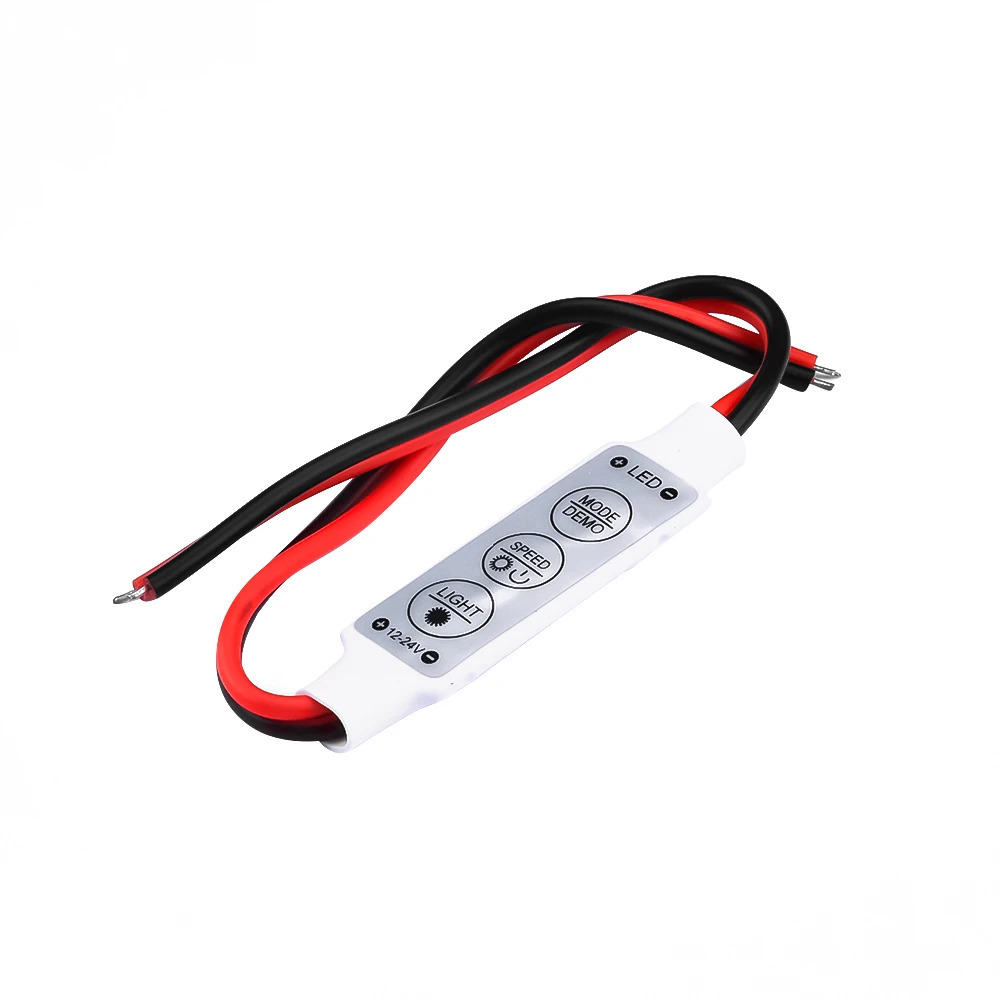 [SCO.001.100] Controlador Unicolor | 12-24v 1x12A – 3 Botones Integrados