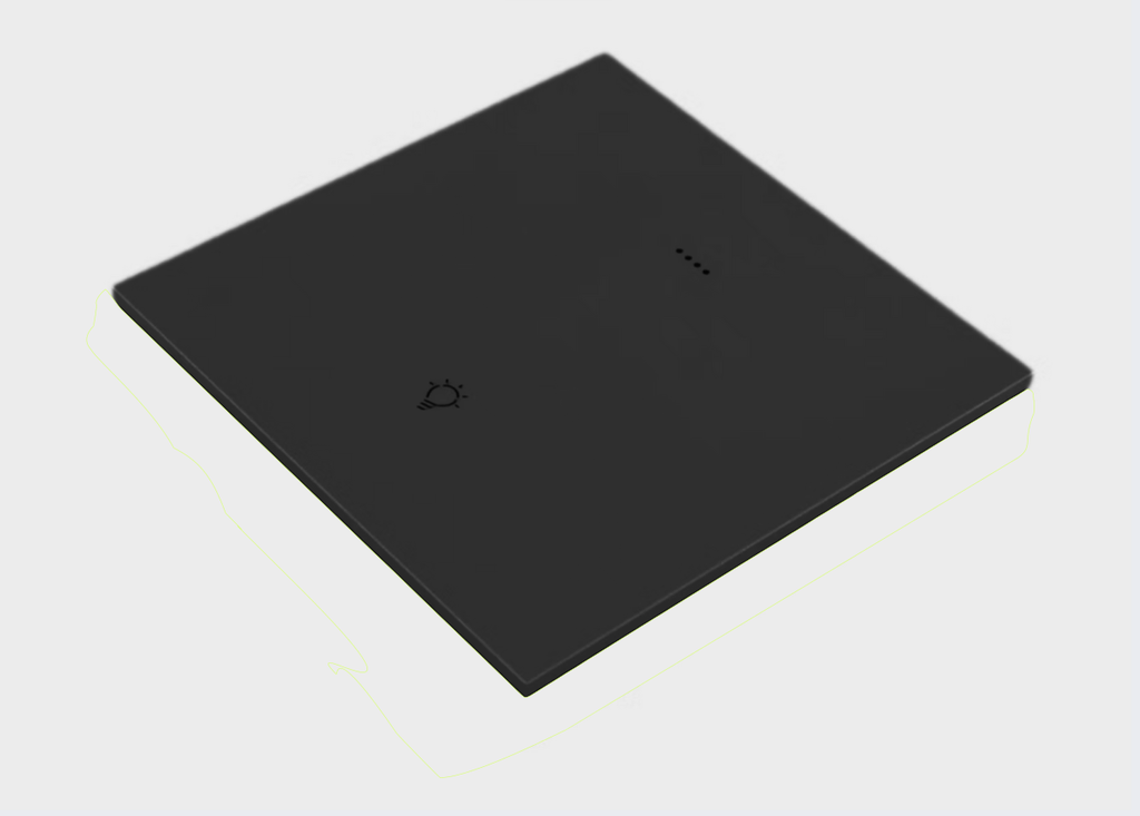 [SCO.004.362-T01] Tapa Reemplazo para Switch Inalambrico Pared | Negro