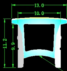 [DIF.562.2000] 200.0m Difusor de Silicona para Perfil Flexible | 13.0 x 11.2 mm