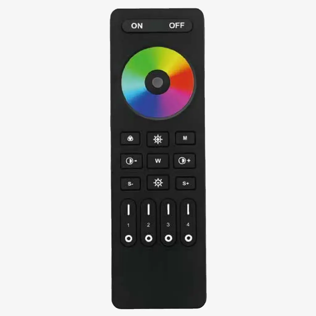 [SCO.050.116] AURA ¦ Control Portatil RGBWW  4 Zonas – Alimentacion Baterias | Negro