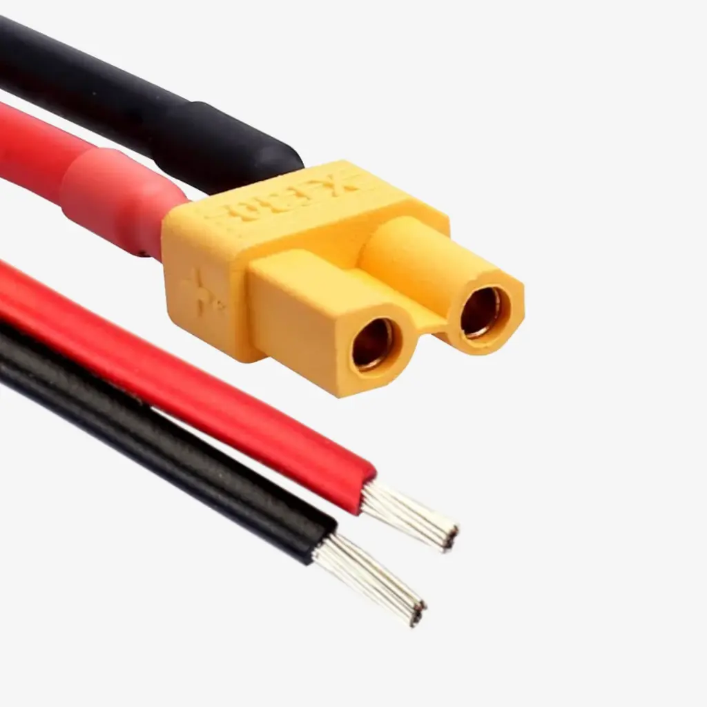 VOLTA | Cable 10cm [Cable XT30 Hembra] > [Cableado] | Para uso con fuentes de poder y cajas de distribución LEVITT | 24V 12A Max