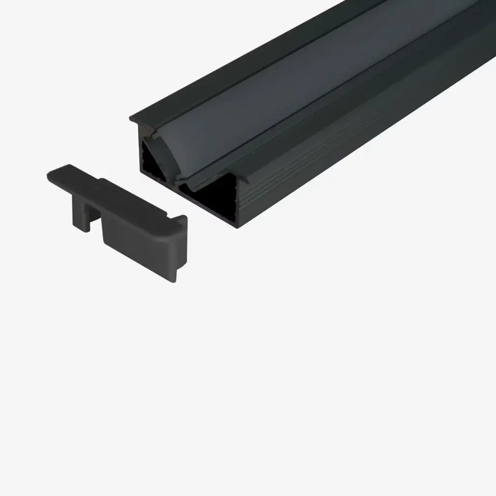 [PAL.074N.020] KIT Perfil Aluminio 2mt | Angulado Repisas