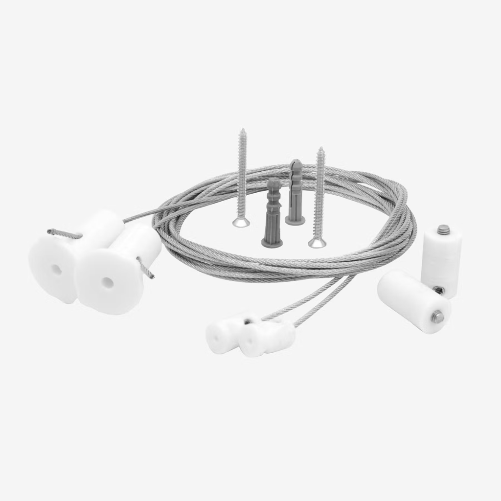 [F] Colgante para Luminarias (Par) | Conector recto y roscable | Impreso 3D| 200cm | Max 3kg