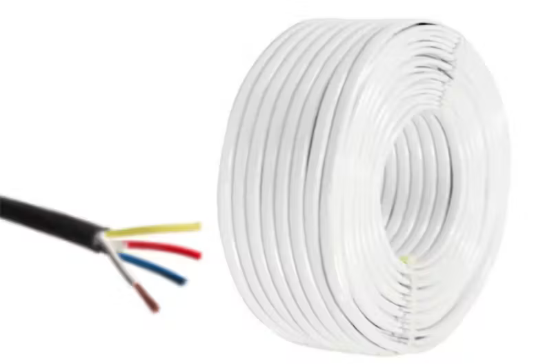 1.0m Cable RGB 4 x AWG18 IP68 100% Cobre (Recubierto Blanco Sumergible) | [Permite Venta Granel: Multiplos 5m]