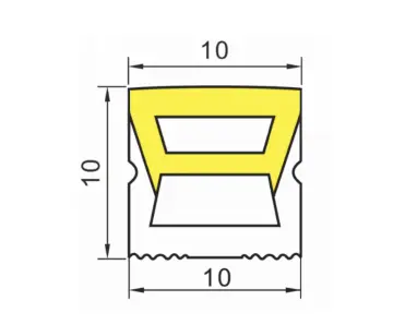 Neon 100mt 130 LED/mt SMD.2025 24V Blanco Calido 3000K IP66.Exteriores 7.0w/mt N_1010 | Doblez Vertical