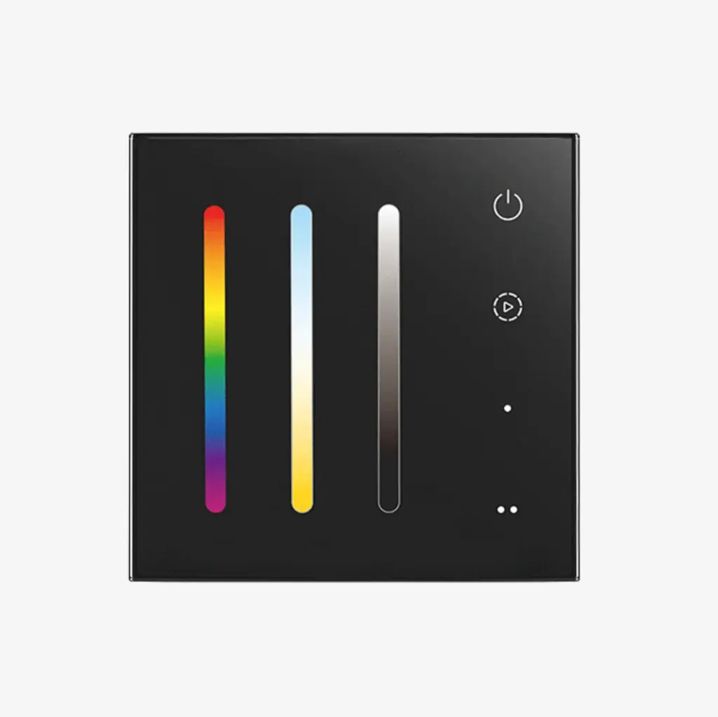 CHROMA | Control Pared 5en1 Unicolor - RGB+2W | 2 Zonas Independientes | Alimentación 2xAAA