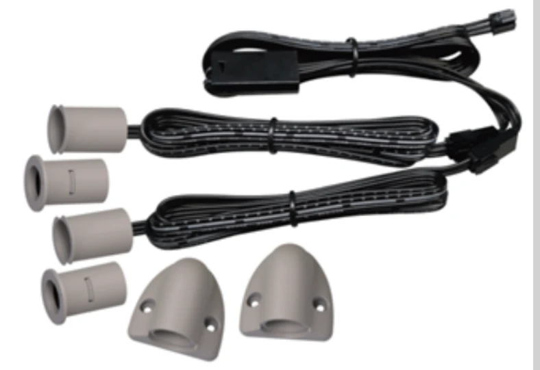 ONNIR | Swith Sensor Apertura de puerta doble ON/OFF | Tipo Master 12-24 V | Empotrable y Sobrepuesto | Color Greige | Cable 200cm