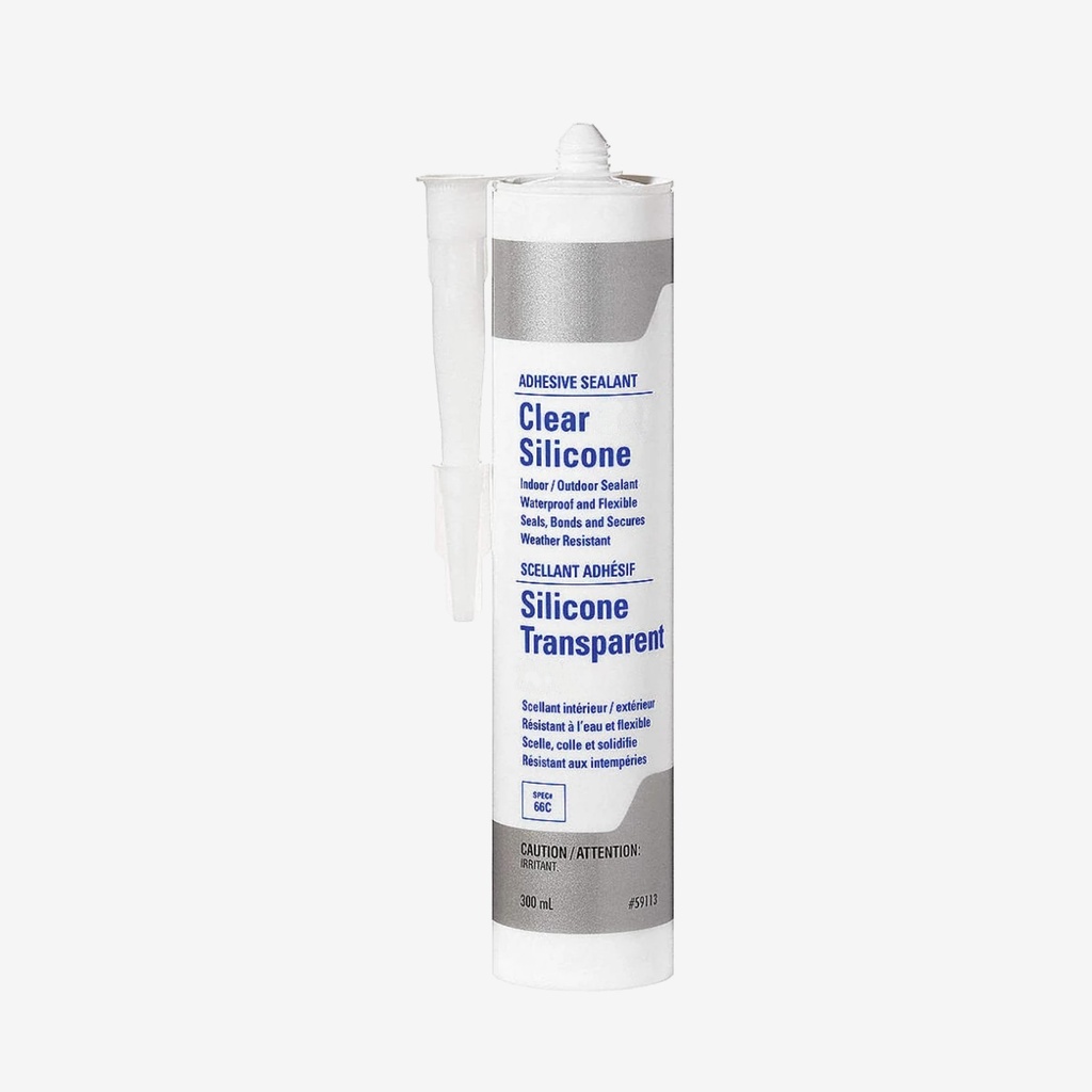 [ADH.101.004] Silicon Sellador Adhesivo Transparente RTV | Aislante eléctrico, soporta exteriores, humedad, ciclos térmicos, UV y Ozono | 300ml