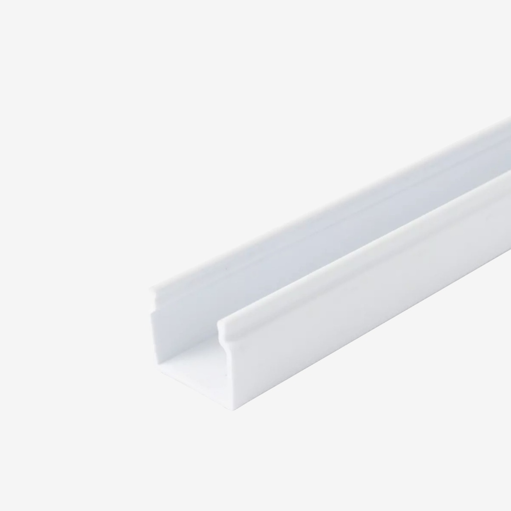 [BPL.109.020] Base Plástica 2mt | Compatible con Mangueras RGB - Con Adhesivo |