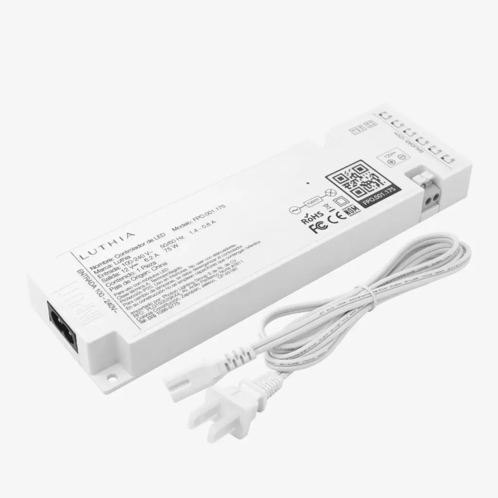 Fuente de poder - 12v 75w 5A (IP20) - Slim | Conectores Volta | Entrada Sensor