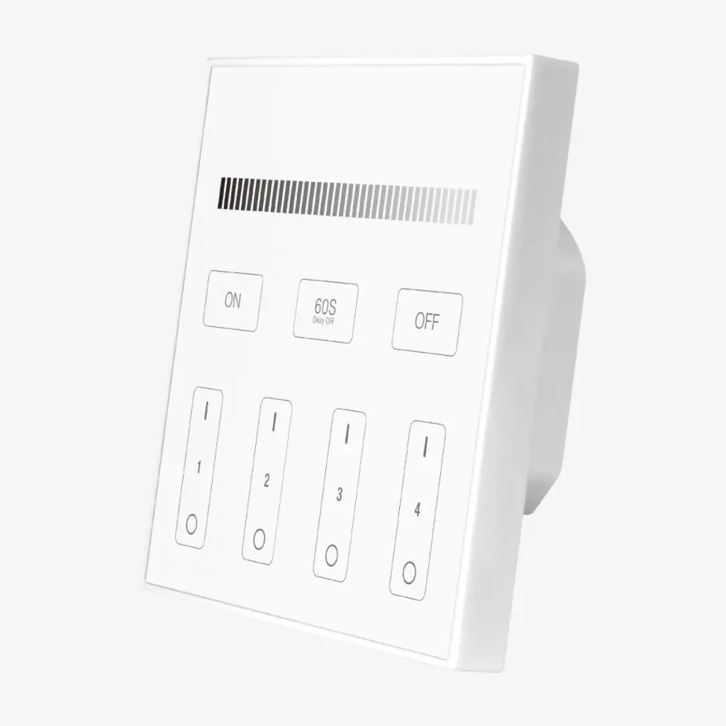 AURA ¦ Control Fijo Pared Unicolor  4 Zonas – Alimentacion 120V