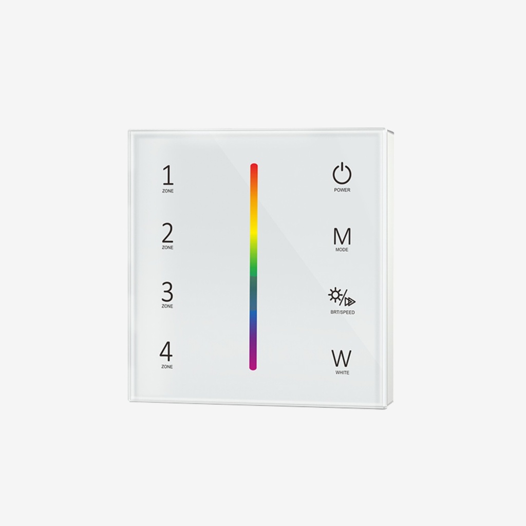CHROMA ¦ Control Fijo DMX+RF RGBWW  4 Zonas – Alimentacion 120V