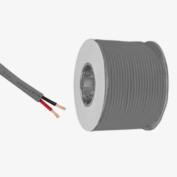 Cable 2 x AWG18 IP20 100% Cobre (Recubierto Gris) | Venta Multiplo 5m