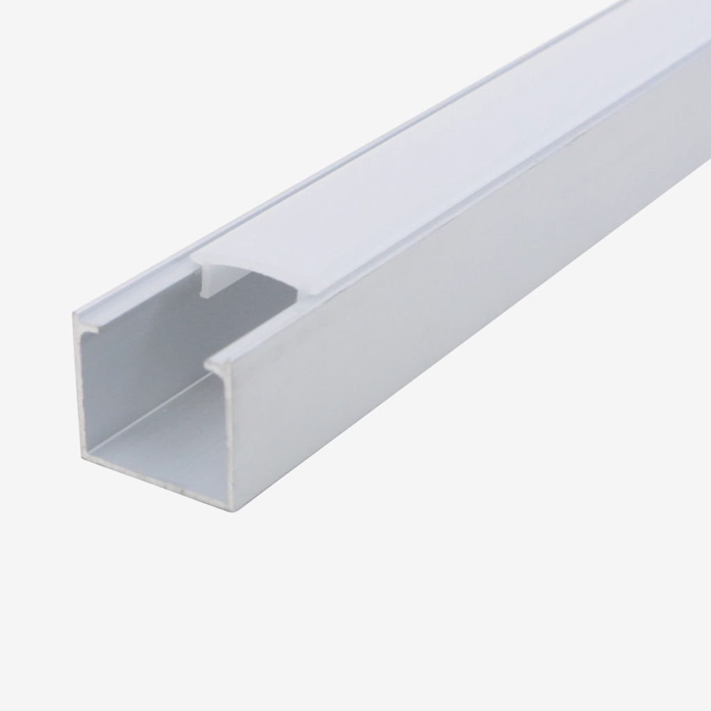 [PAL.041.020] KIT Perfil Aluminio 2mt | Sobrepuesto Ligero |