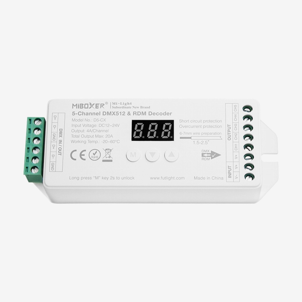 AURA ¦ Decodificador DMX RGB+WW |  4 x 4A 12/24v – Sin Remoto