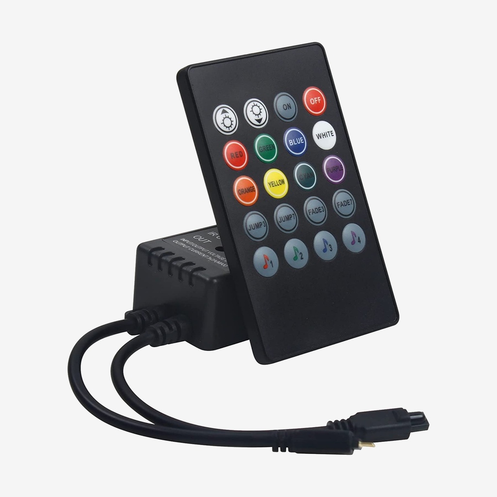 Controlador RGB Audioritmico |  12v 3x2A - Con Control Remoto IR 24 Btn