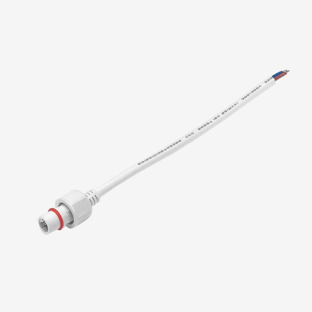 HERTZ ¦ Cable [Plug Macho] >> [Cableado / Tira]  ¦ Unicolor 2H AWG18 20cm IP65 | Tira Driverless