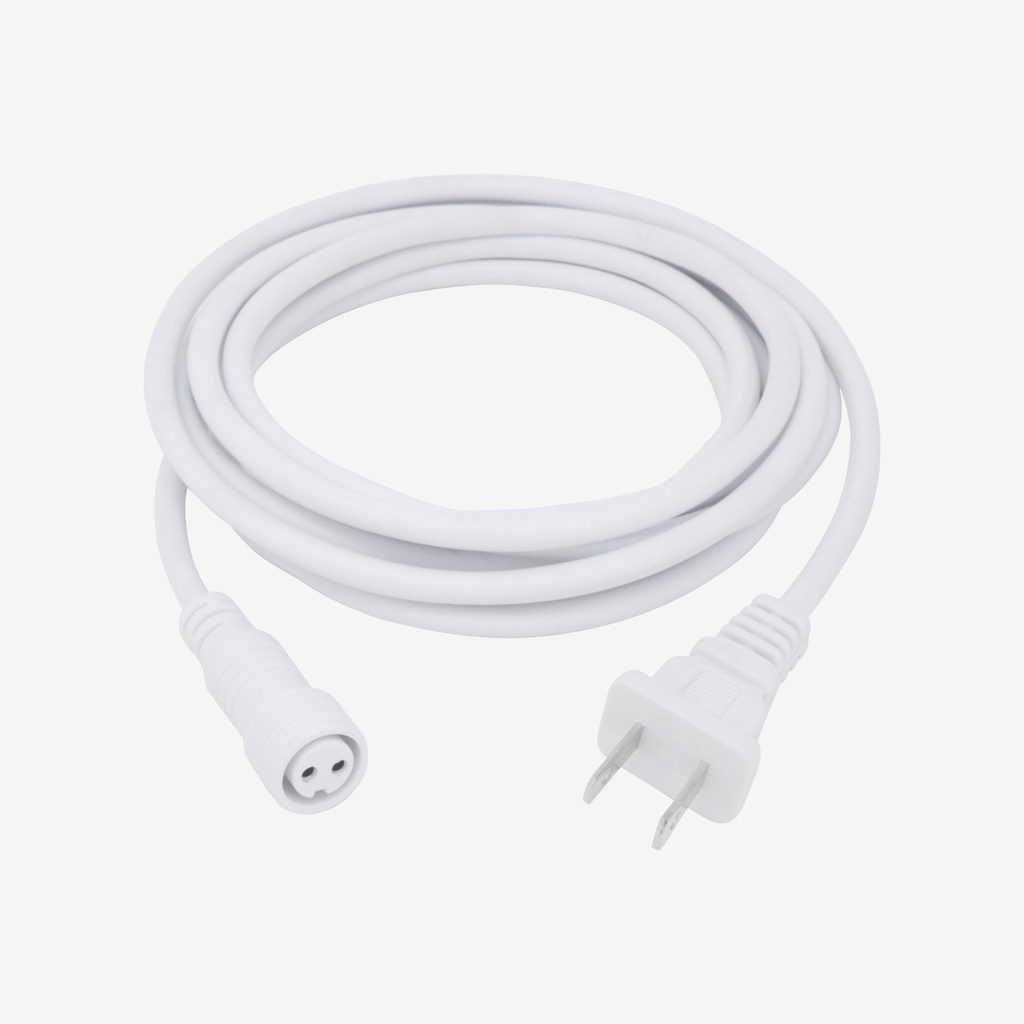 Cable Alimentación Tira Driverless 120V 3mt| 1x8A 120v | Conector Rosca M18
