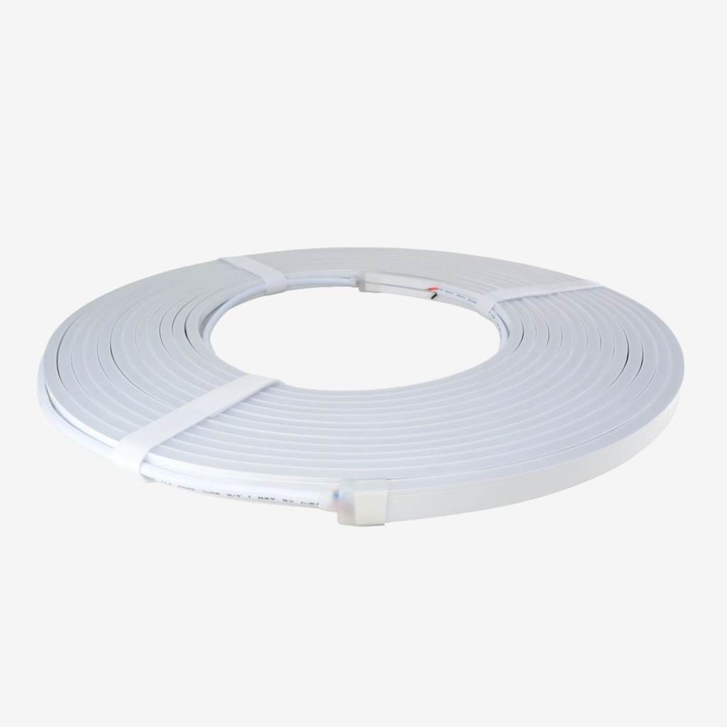 Neon 10mt 120 LED/mt 2835 24V Blanco Puro 6000K IP66.Exteriores 10w/mt N_0612