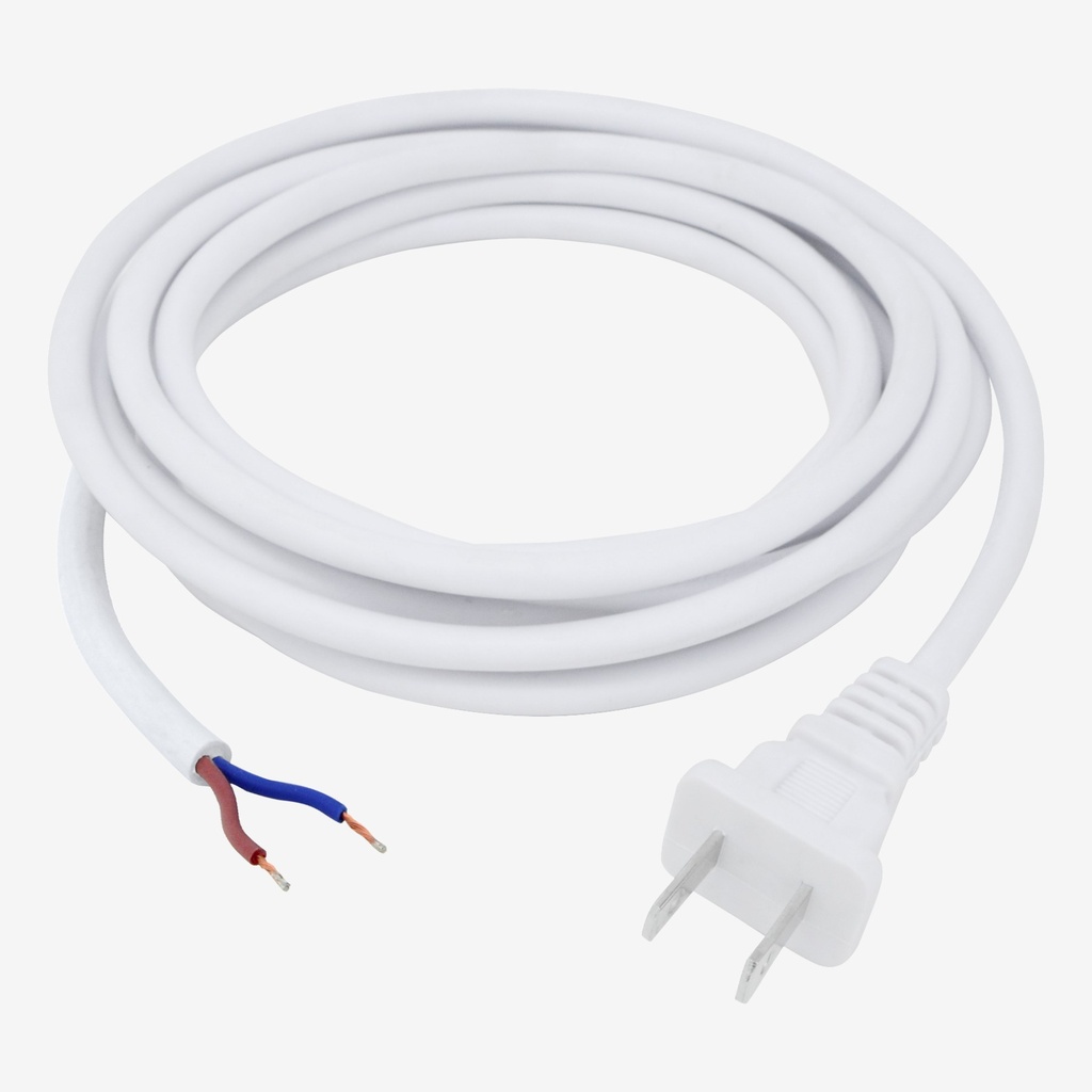 Cable Alimentación Tira Driverless 120V 3mt | 1x8A 120v| Conector Cable Desnudo
