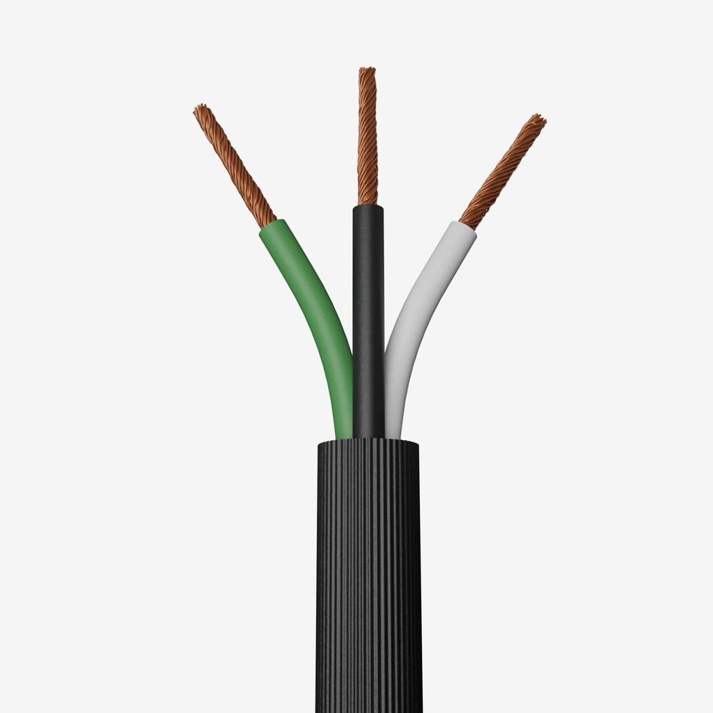 Cable RGB 3 x AWG14 IP65 100% Cobre (Recubierto Negro Uso Rudo)