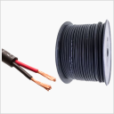 [CAB.002.232-R] Rollo 100m | Cable 2 x AWG18 IP65  100% Cobre (Recubierto Negro Uso Rudo)