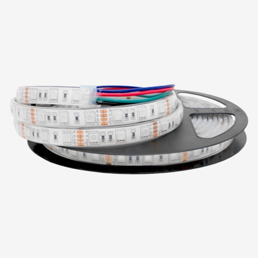 [TBM.2413.004] Tira 60 LED/mt 5050 12V RGB Multicolor 5MT IP68.Sumergible 12w/mt – Sumergible