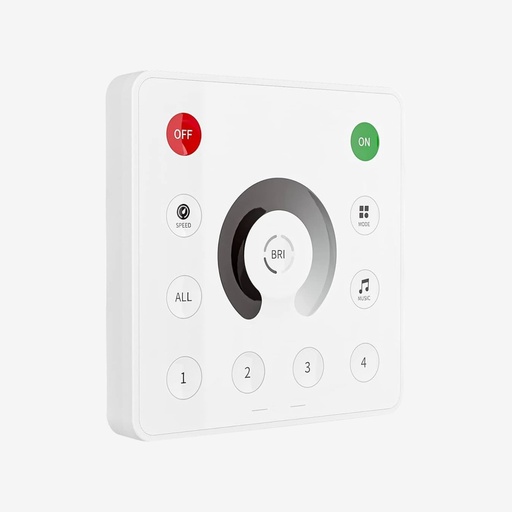 [SCO.002.122] Halley | Control Portatil RF Unicolor  4 Zonas – Alimentacion Baterias