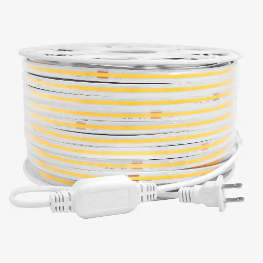 [TAB.3219.024] Kit 50m Manguera 288 LED/mt COB 120V  Blanco Calido 3000K IP66.Exteriores 6w/mt  (Incluye Alimentador)